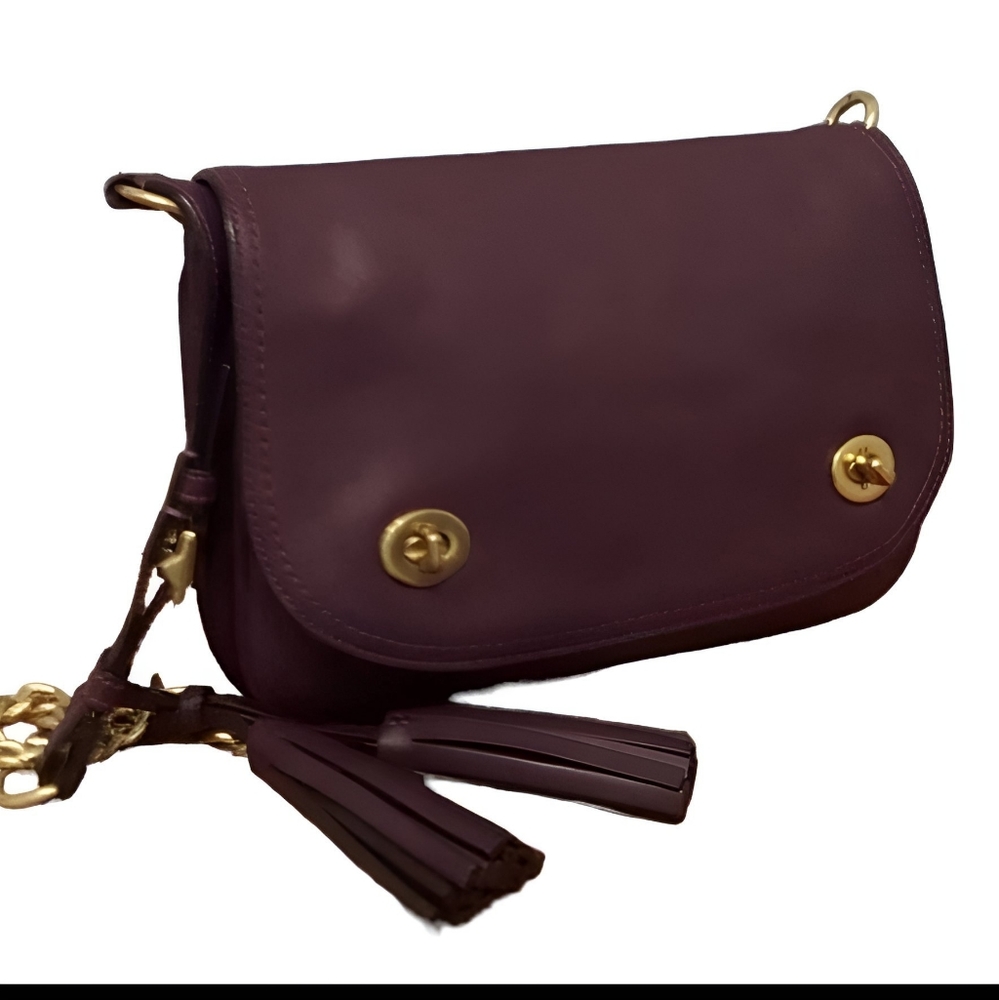 Coach Oxblood Leather Shoulder Bag Very Good Condition!